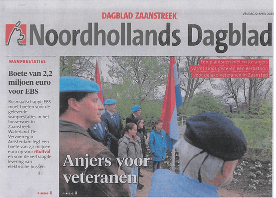 Krantenknipsel: Anjers voor Veteranen