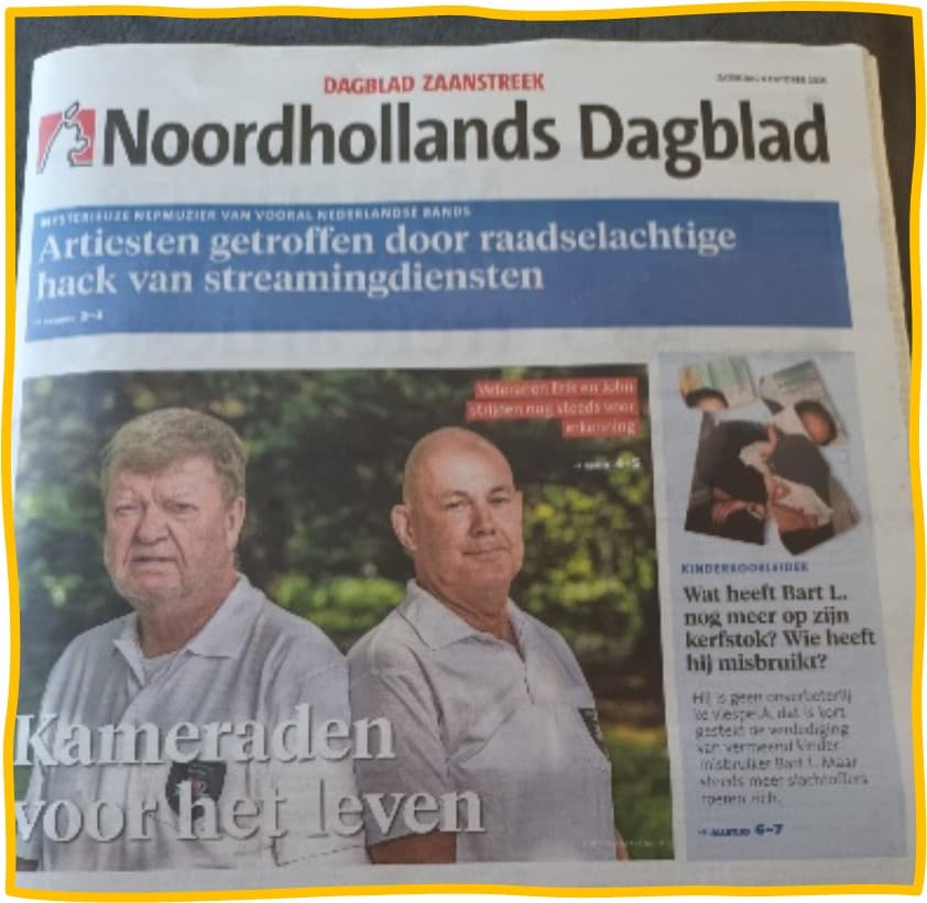 Krantenknipsel: Kameraden voor het leven