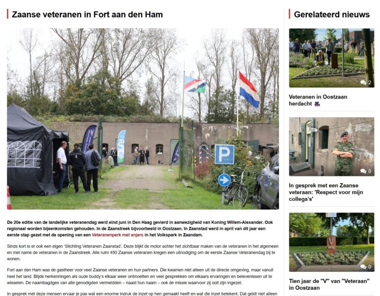 Zaanse veteranen in Fort aan den Ham