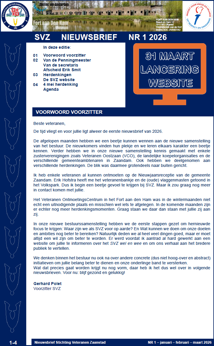 SVZ Nieuwsbrief nr 1 2026
